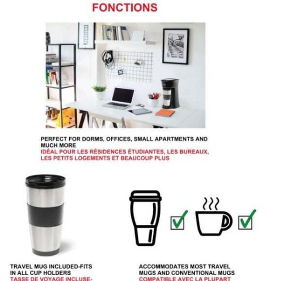 Starfrit 024002-004-0000 Single-Serve Drip Coffee Maker Black - Picture 2 of 4